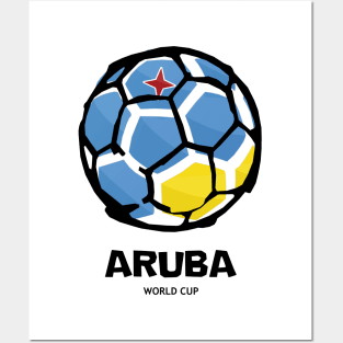 Aruba Football Country Flag Posters and Art